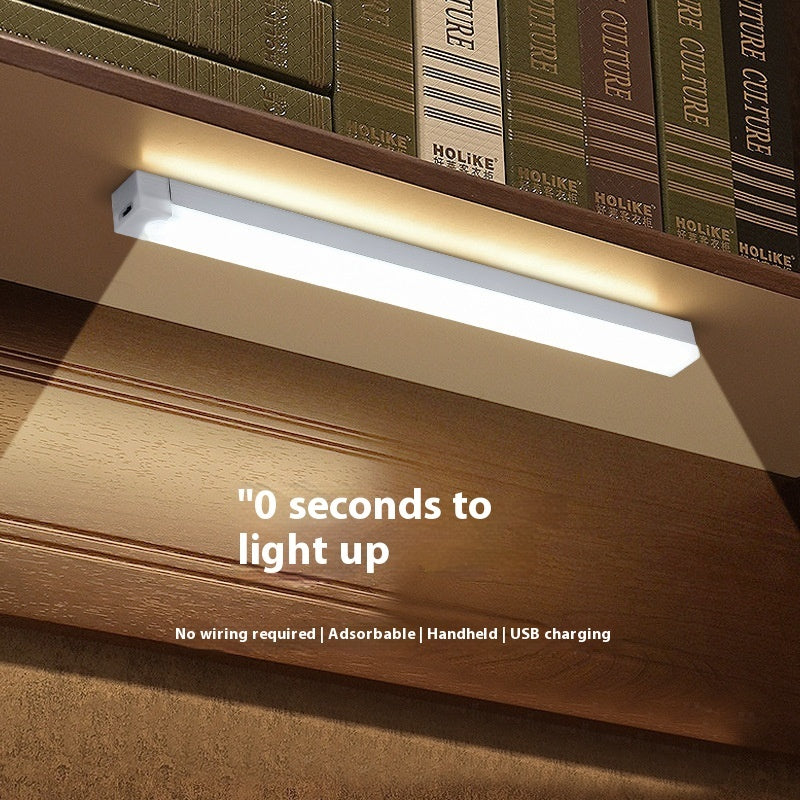 Led Human Body Induction Magnetic Suction Cabinet Strip Small Induction Night Lamp USB Charging Cabinet Induction Light Bar